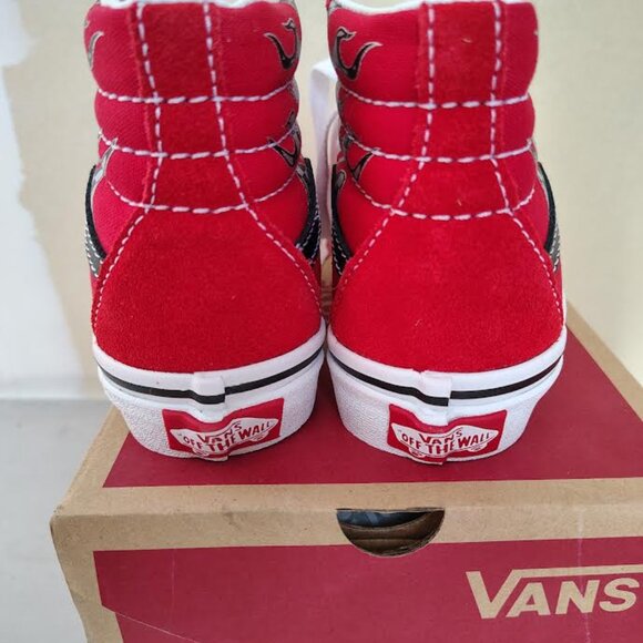 Vans Kids Size 13 Youth Red Sk8-Hi - Picture 2 of 7